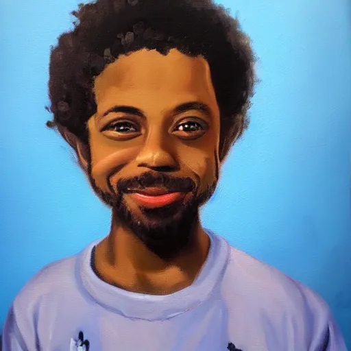 Image similar to oil painting of TriHard