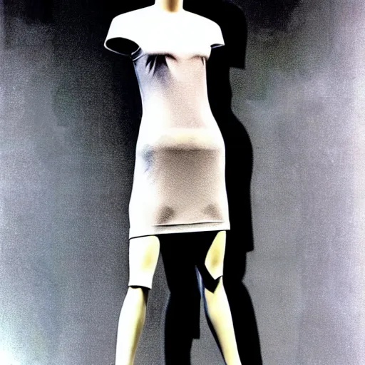 Image similar to a tennis dress designed by H.R. Giger. fashion show style.