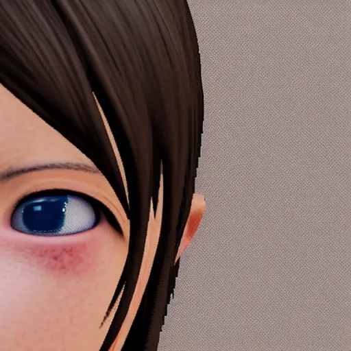 Prompt: Close-up Japanese schoolgirl in Final Fantasy game for PS4, Unreal Engine ultra settings