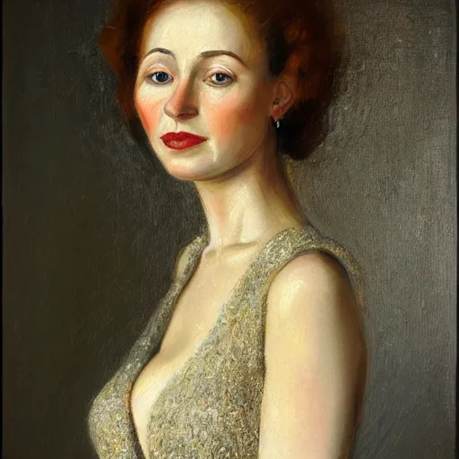 Prompt: portrait of beautiful woman by doris zinkeisen