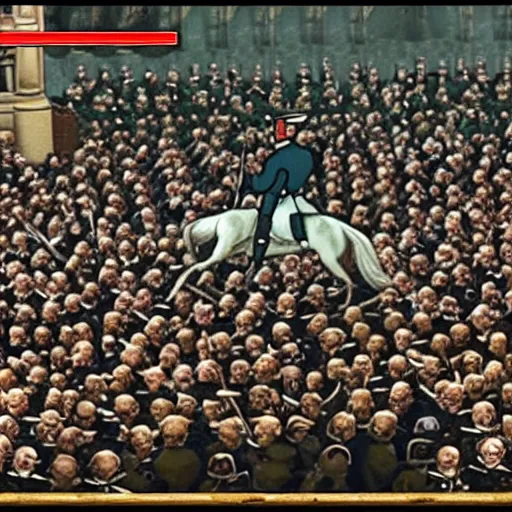 Image similar to screencap of the death of napoleon for the nintendo 6 4