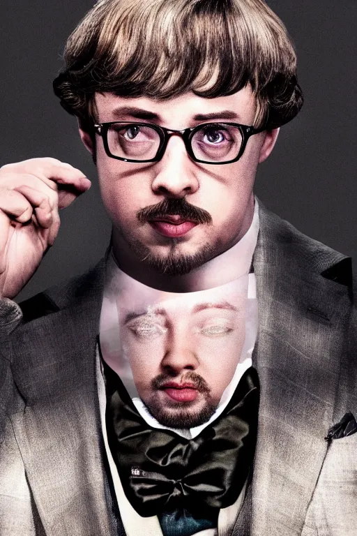 Image similar to Sam Hyde in the Great Gatsby, sigma male, rule of thirds, movie poster with no text, award winning photo, unreal engine