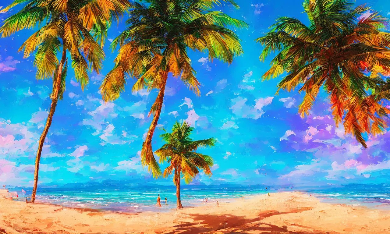 Image similar to paradise beach by alena aenami artworks in 4 k