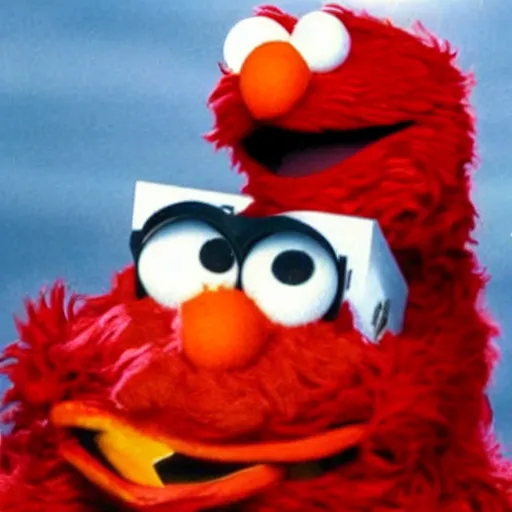 Image similar to elmo drunk driving with his pals