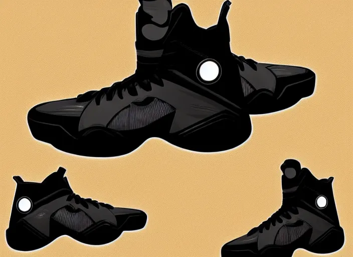 Prompt: basketball sneakers concept of nick fury, trending on artstation, smooth, sharp focus