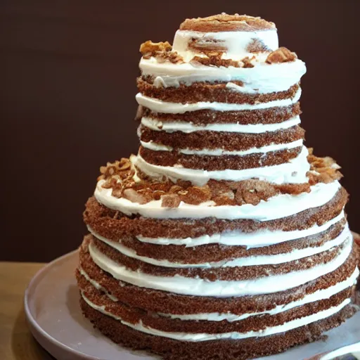 Image similar to a mountain made of cake