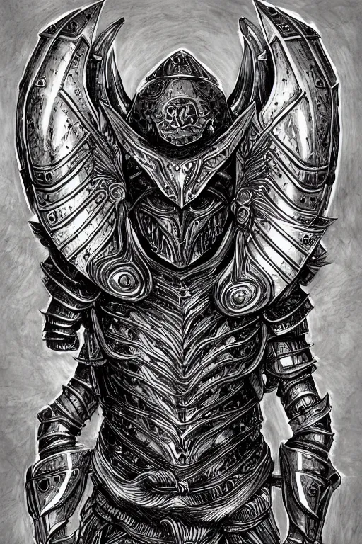 Image similar to human warrior, lobster themed armour, symmetrical, highly detailed, digital art, sharp focus, trending on art station, kentaro miura manga art style