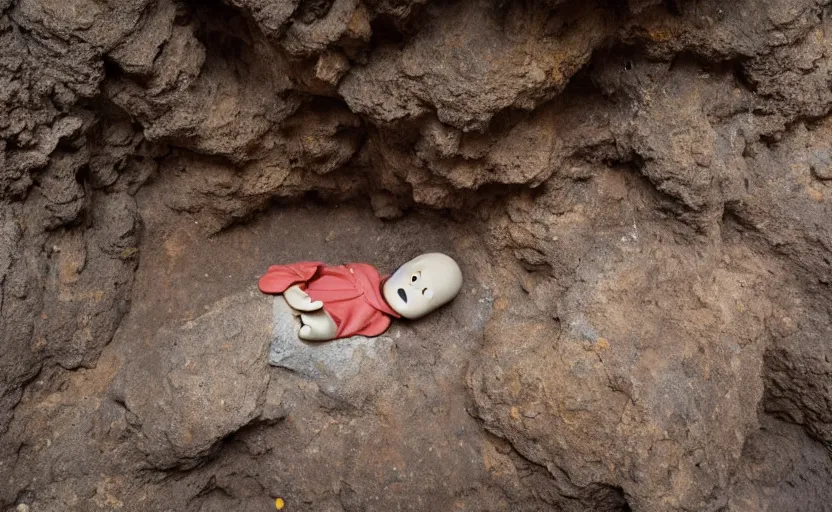 Image similar to a dummy in a cave