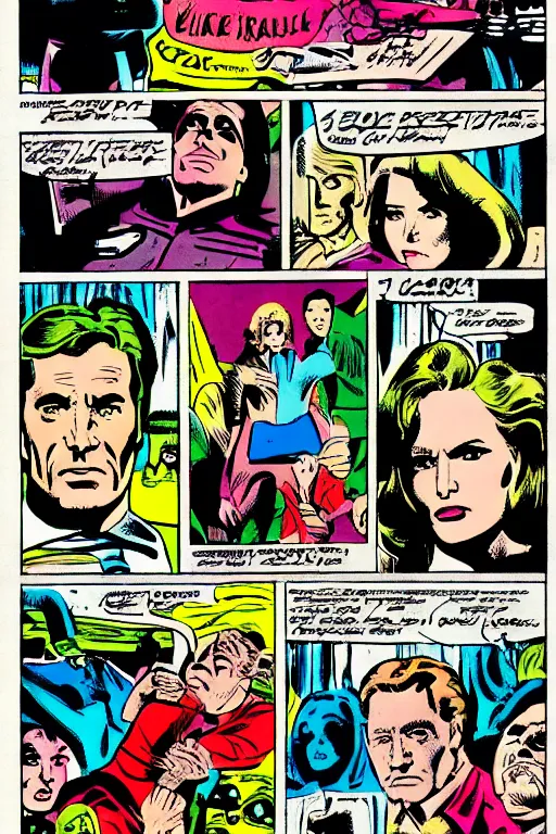 Image similar to A page from the X-Files comic, by Jack Kirby (1968)