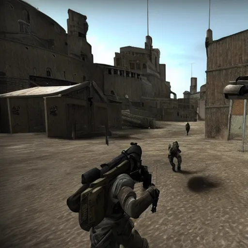 Prompt: de_dust3 Counterstrike Global Conflict