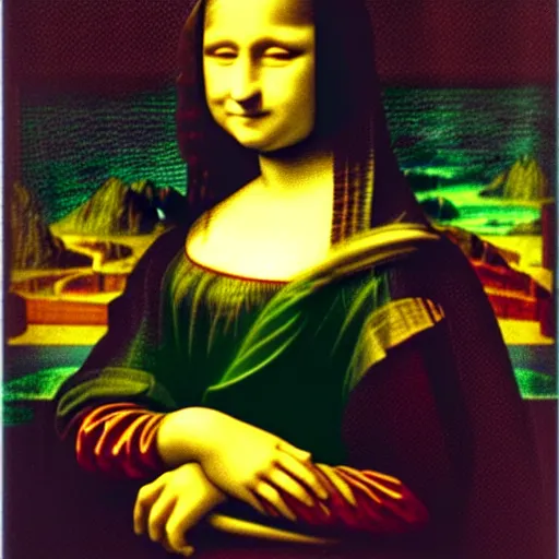 Image similar to Hatsune Miku as the Mona Lisa