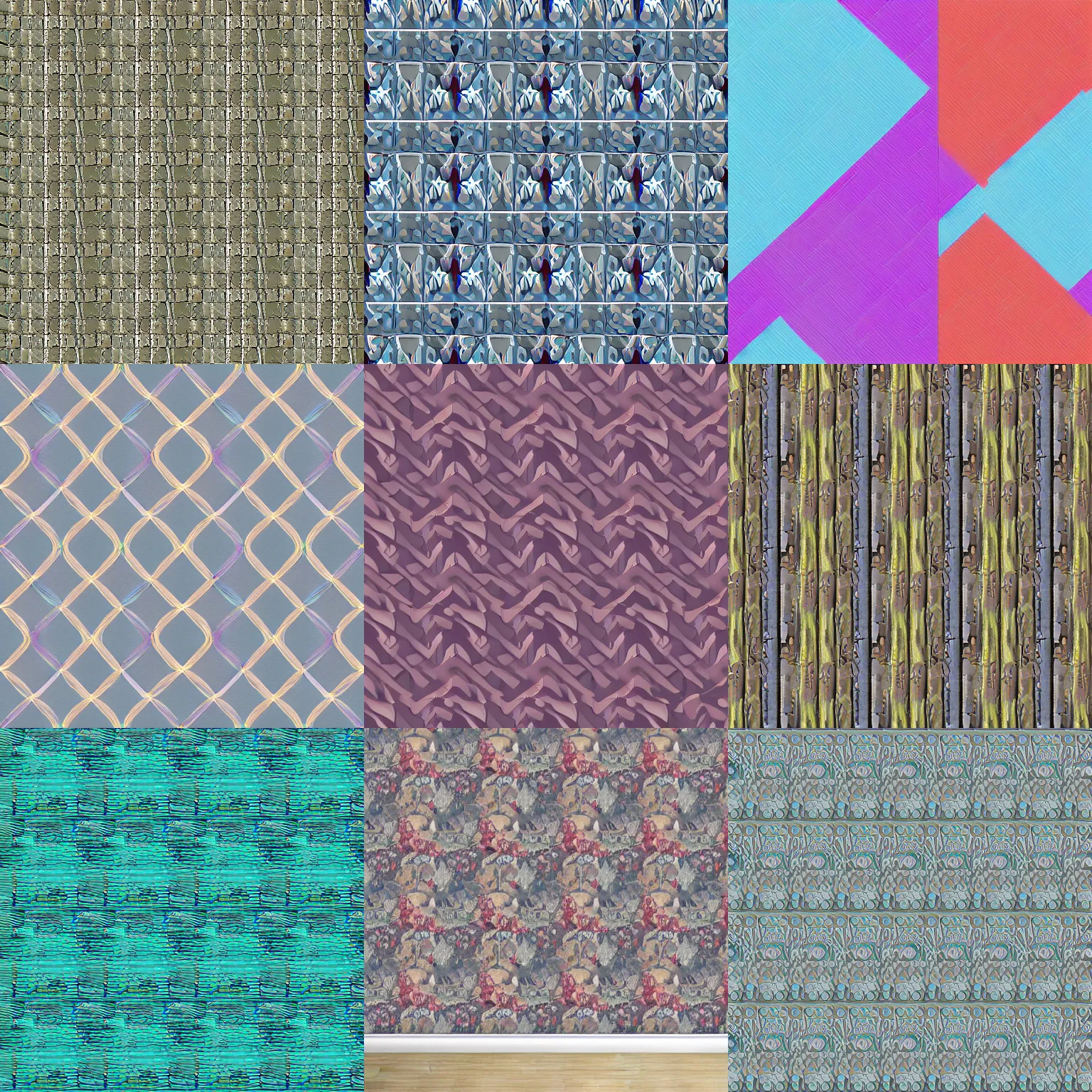 Prompt: seamless texture of trendy wallpaper from the sims 4