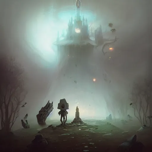 Image similar to realm of ghosts, by peter mohrbacher and mikko lagerstedt