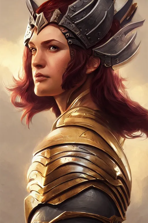 Image similar to amazon valkyrie athena, d & d, fantasy, portrait, highly detailed, headshot, digital painting, trending on artstation, concept art, sharp focus, illustration, art by artgerm and greg rutkowski and magali villeneuve