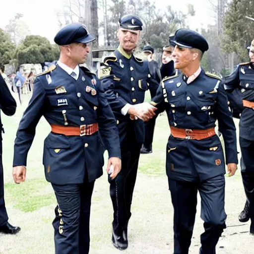 Image similar to cristiano ronaldo wearing a nazi uniform