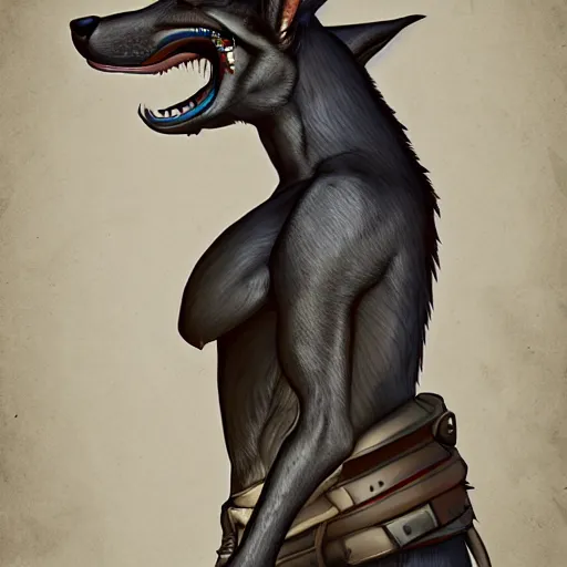 Image similar to Anubis, Jackal, very detailed, artstation, illustration, masterpiece, digital art, Furry Art