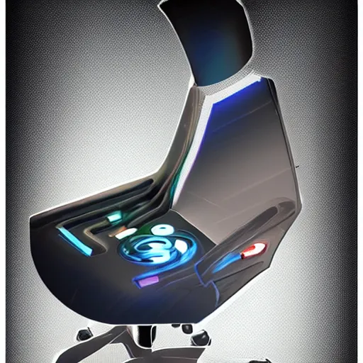 Prompt: Gaming chair as a toilet, leds, high detail, sharp, studio, digital art