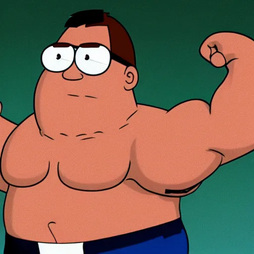 Prompt: big buff 6 pack Peter griffin
