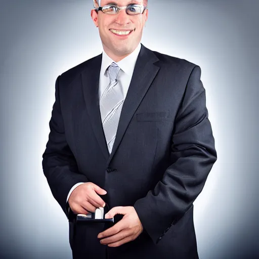 Image similar to corporate portrait, seasoned sales executive ready to crush targets and make it rain, professional studio lighting