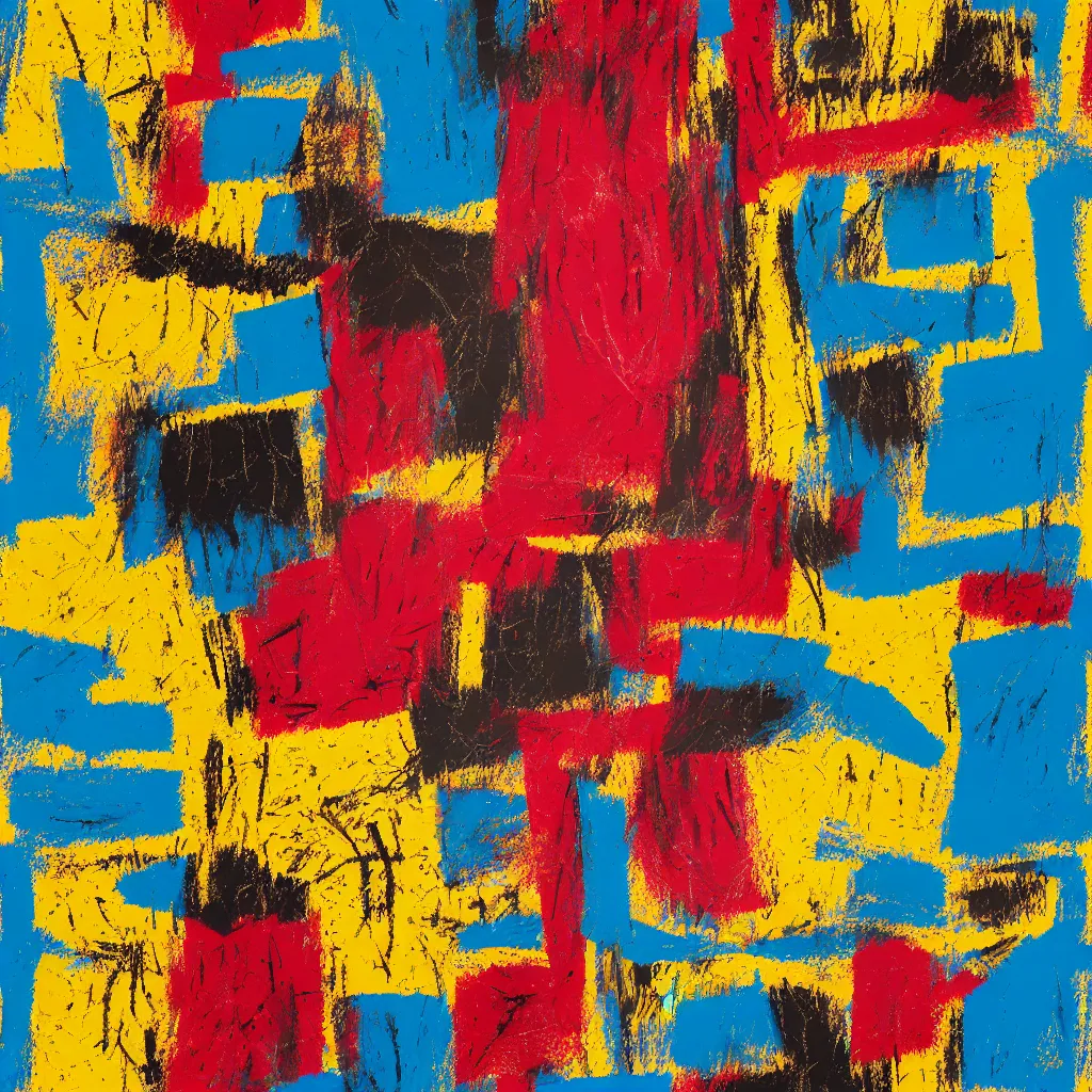 Image similar to seamless texture in the style of jean - michel basquiat, abstract