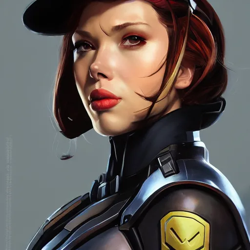 Prompt: greg manchess portrait painting of fully armored cap america aka black widow as overwatch character, medium shot, asymmetrical, profile picture, organic painting, sunny day, matte painting, bold shapes, hard edges, street art, trending on artstation, by huang guangjian and gil elvgren and sachin teng