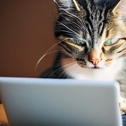 Image similar to cat using computer