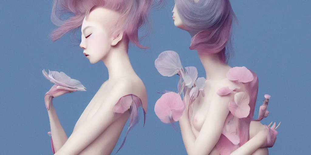 Image similar to breathtaking delicate creature by hsiao - ron cheng, pattern, bizarre compositions, exquisite detail, pastel colors, 8 k