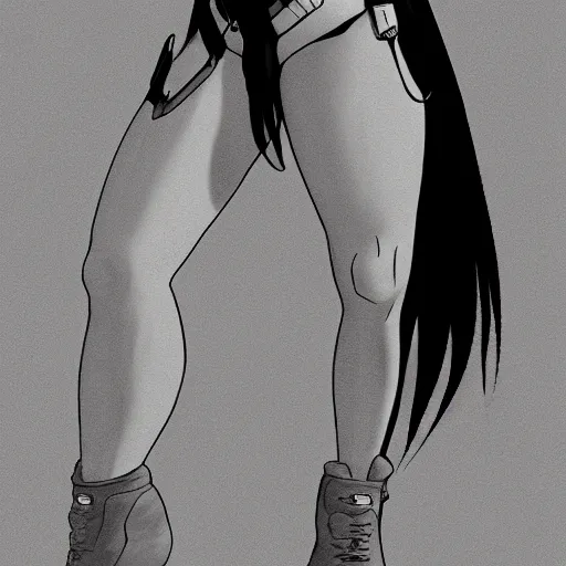 Prompt: full body shot of tifa lockhart, concept art on artstation