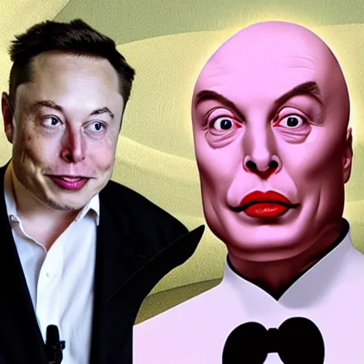 Image similar to Elon Musk is Dr Evil from Austin Powers