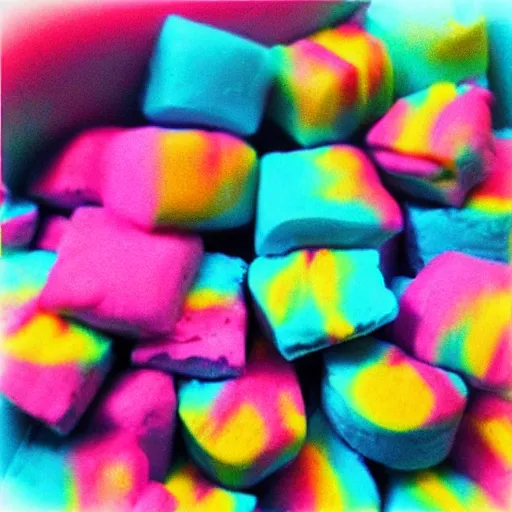 Prompt: “psychedelic marshmallow heaven”