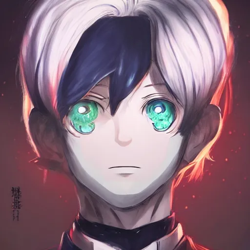 Prompt: portrait of glowing eyes biden, anime fantasy illustration by tomoyuki yamasaki, kyoto studio, madhouse, ufotable, trending on artstation