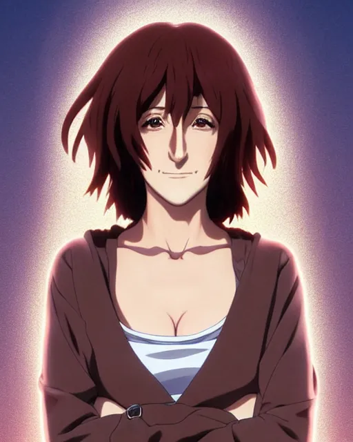 Prompt: portrait Anime as Lisa Edelstein girl cute-fine-face, brown-red-hair pretty face, realistic shaded Perfect face, fine details. Anime. realistic shaded lighting by Ilya Kuvshinov katsuhiro otomo ghost-in-the-shell, magali villeneuve, artgerm, rutkowski, WLOP Jeremy Lipkin and Giuseppe Dangelico Pino and Michael Garmash and Rob Rey