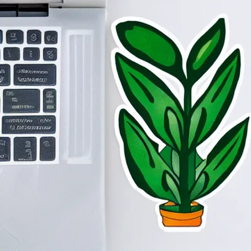 Prompt: cute house plant sticker