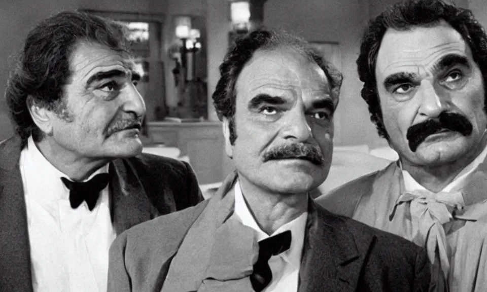 Image similar to david suchet's poirot with peter falk's columbo, film still, period piece