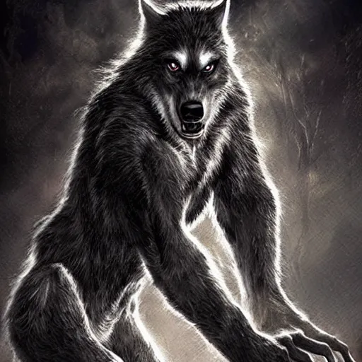 Image similar to werewolf, realistic, horror, dramatic lighting,