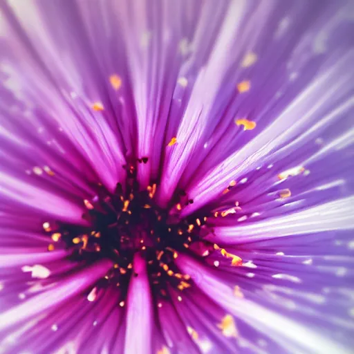 Prompt: Liminal space in outer space, flower macro photography, extreme close up