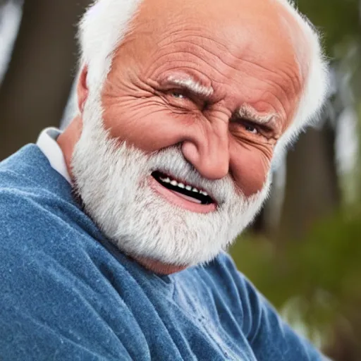 Image similar to portrait of hide the pain harold, accurate and detailed, stock photo, realistic, 8k