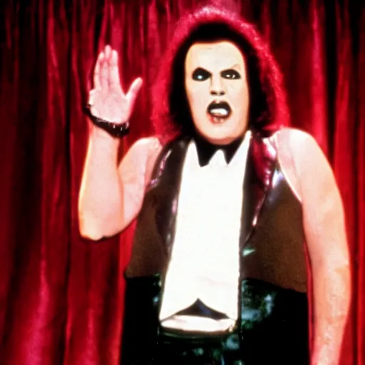 Image similar to meatloaf in rocky horror picture show