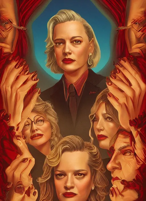 Prompt: twin peaks movie poster art by gabriel picart