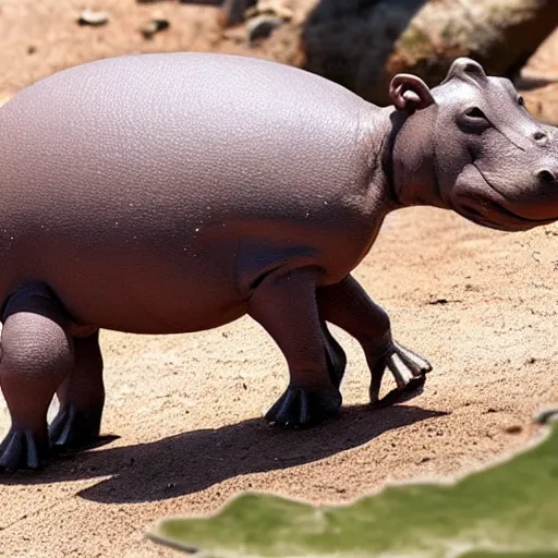 Image similar to a cross between a hippo and an ant