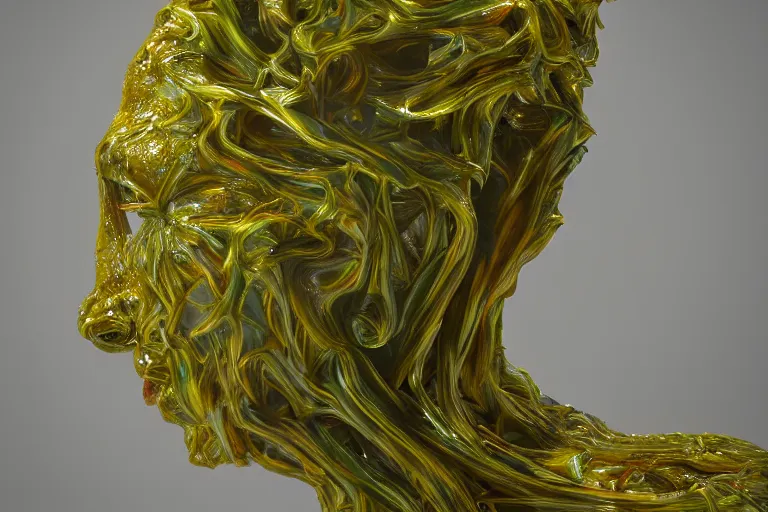 Prompt: Painful pleasures by Lynda Benglis, octane render, 4k, 8k, (sharp), very very beautiful, stunning, twisted, vanishing, transparent, ethereal