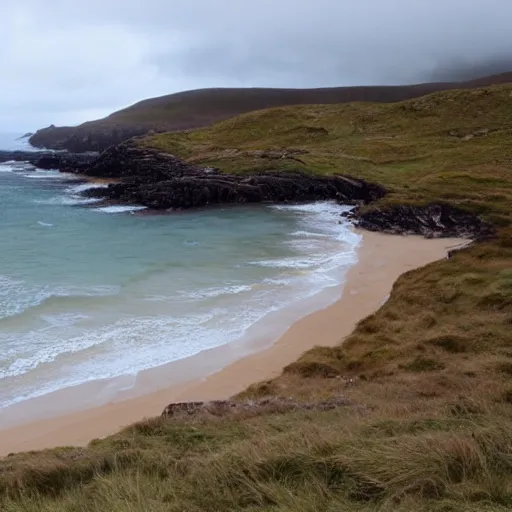 Prompt: A picture of Bettyhill beach