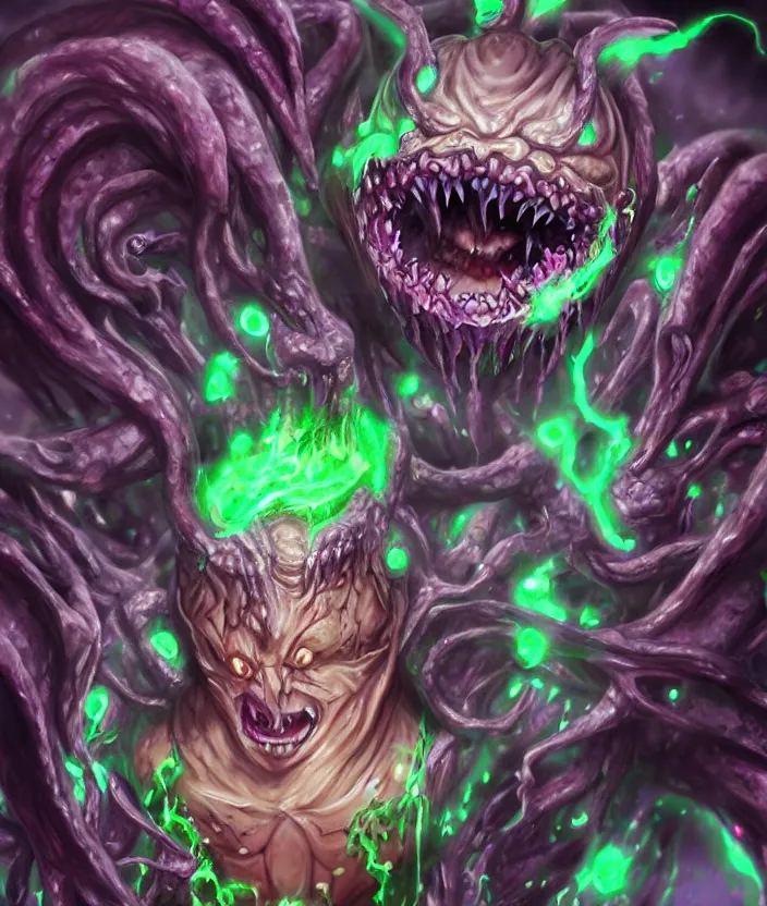 Image similar to reincarnated as a slime demon lord in real life, realistic, 3 d, detailed, 8 k, intricate, magic, photo realism, deviant art, anime, crunchyroll, funimation