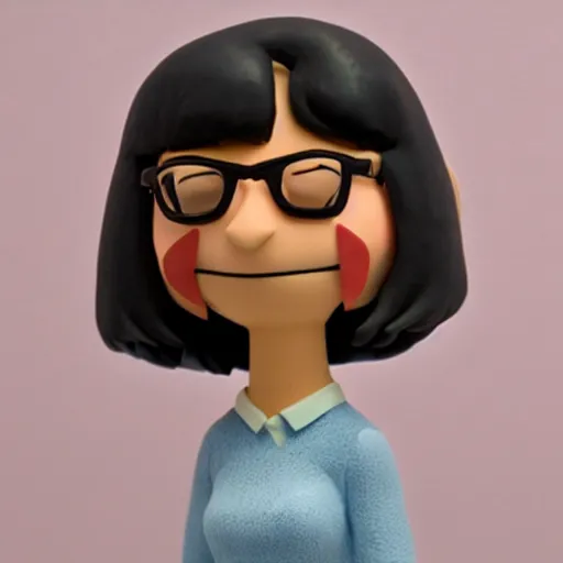 Image similar to Tina Belcher figure Made of clay