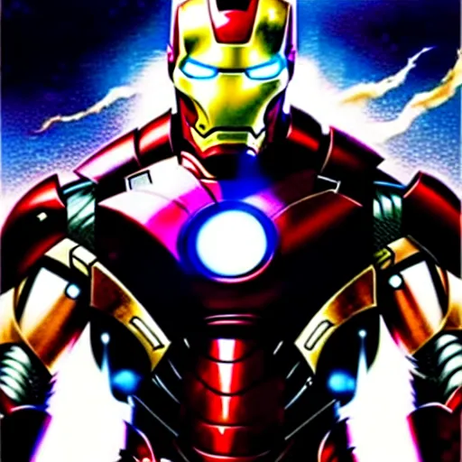 Prompt: uhd photorealistic portrait of ryan reynolds as iron man, by amano, ayami kojima, greg rutkowski, lisa frank, mark brooks, and karol bak, masterpiece, cinematic composition, dramatic pose, studio lighting, correct face, hyperdetailed, intricate details