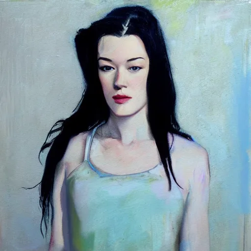 Image similar to stoya, oil painting, artistic