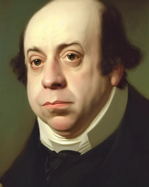 Image similar to upper body portrait of paul giamatti! as united states president james madison, 1 8 1 2, paul giamatti, official portrait, oil on canvas by anton otto fischer, trending on artstation