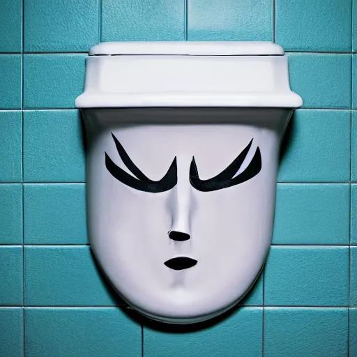 Image similar to toilet with a creepy human face, 4 k