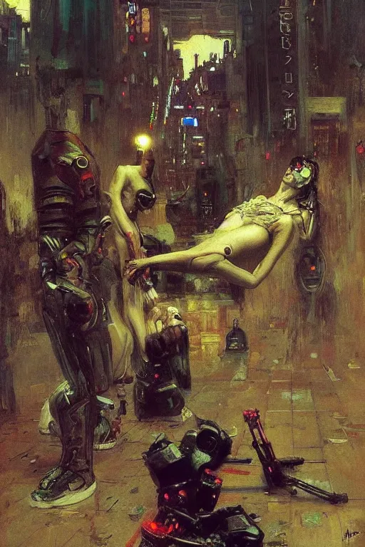 Image similar to cyberpunk by Ilya Repin