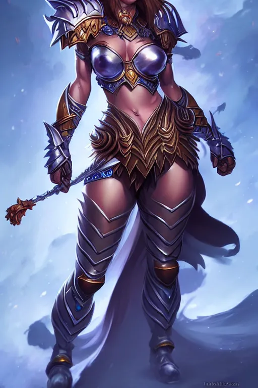 Image similar to sakimi chan, fantasy armor, detailed face, dynamic lighting, tony sart